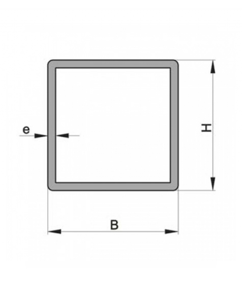 TUB LAMINAT QUADRAT SOLDAT S-355 - Imatge 2